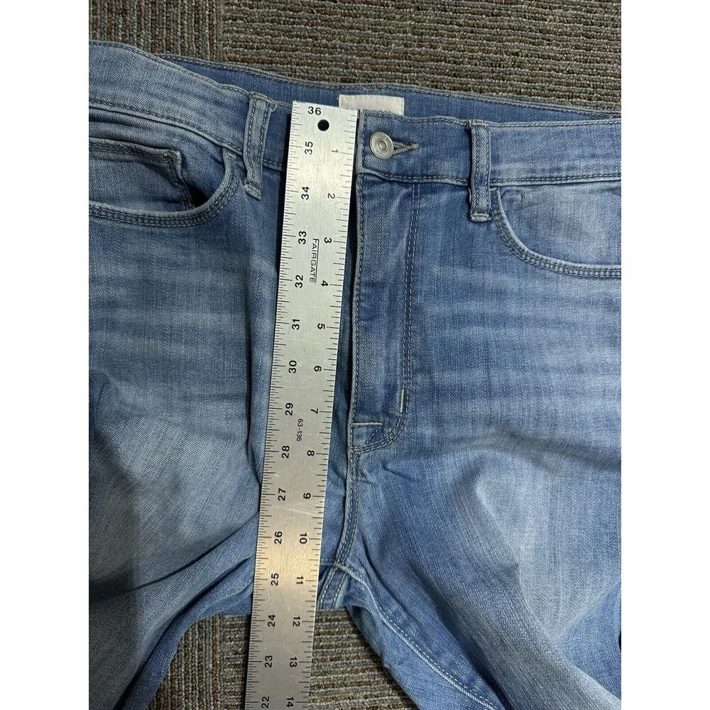 Hudson Jeans Blair High Rise Straight Crop Women's Size 30 Blue Rolled Cuffs EUC - Image 7