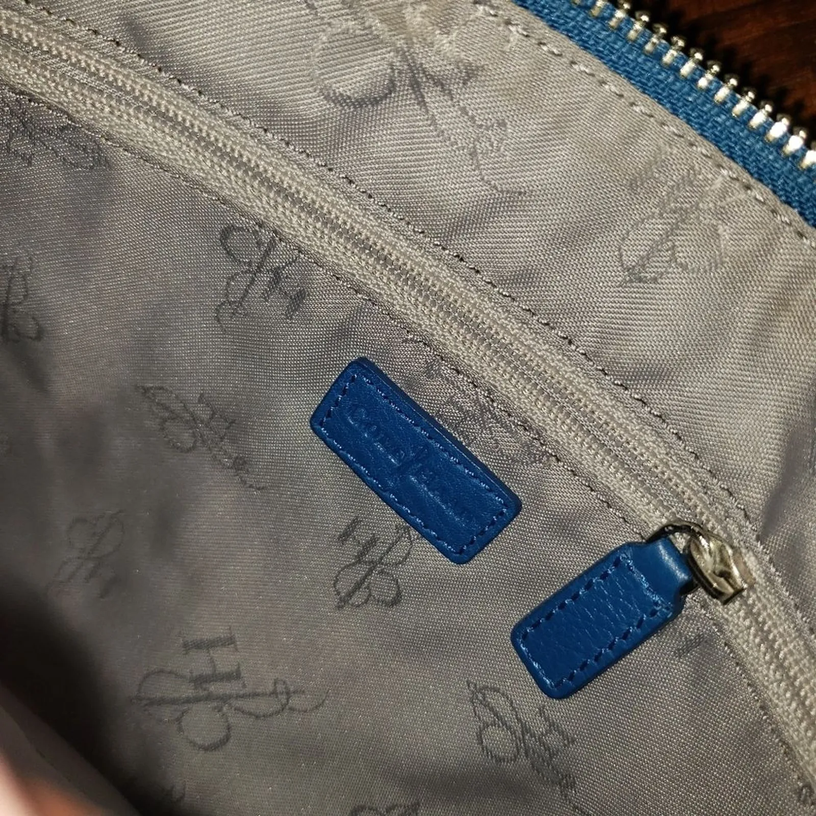 Cole Haan Teal Blue Aqua Pebble Leather Crossbody Purse Hand Bag - Image 5