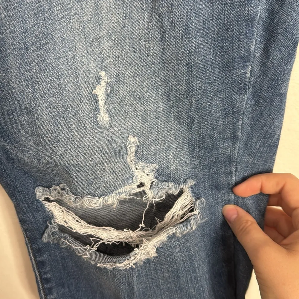 Judy Blue Ankle Cropped Distressed Ripped Stretchy Capri Fit Jeans cuffed sz 20W - Image 9