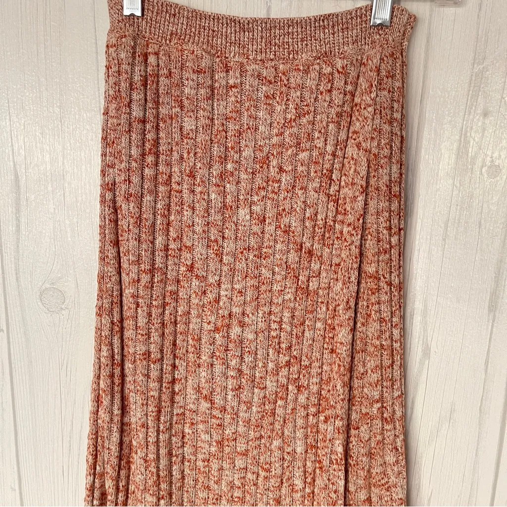 FREE PEOPLE Better Days Ribbed Knit Midi / Maxi Skirt in Brown, XS - Image 4
