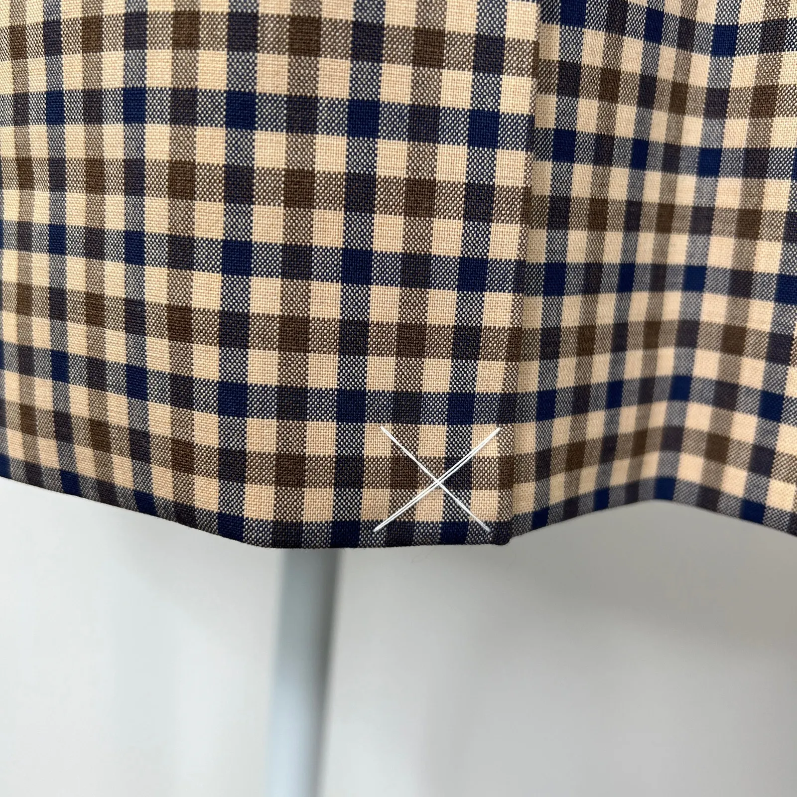 J. Crew Alfie Check Blazer BA482 Tollegno 1900 Italian Stretch Wool Navy & Tan - Image 10