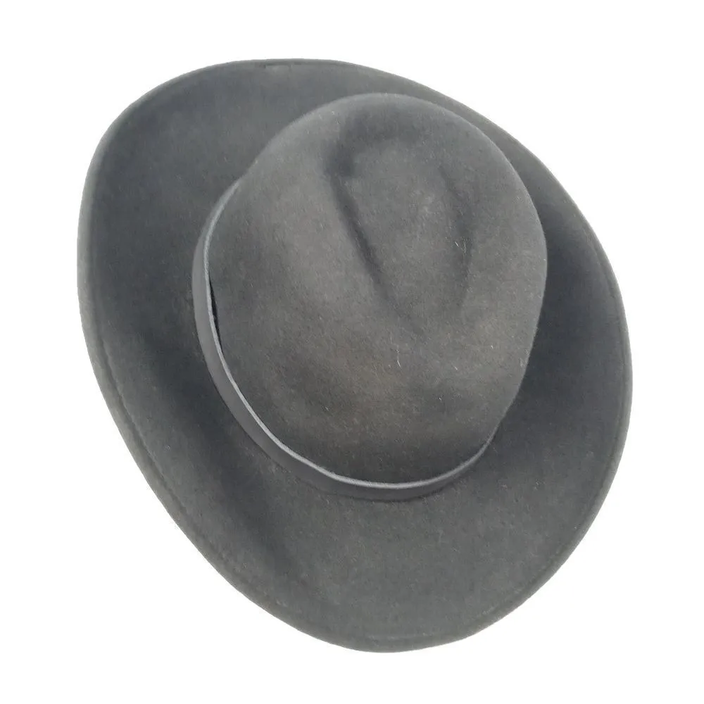 Stefeno 100% wool black fedora hat size XL - Image 3