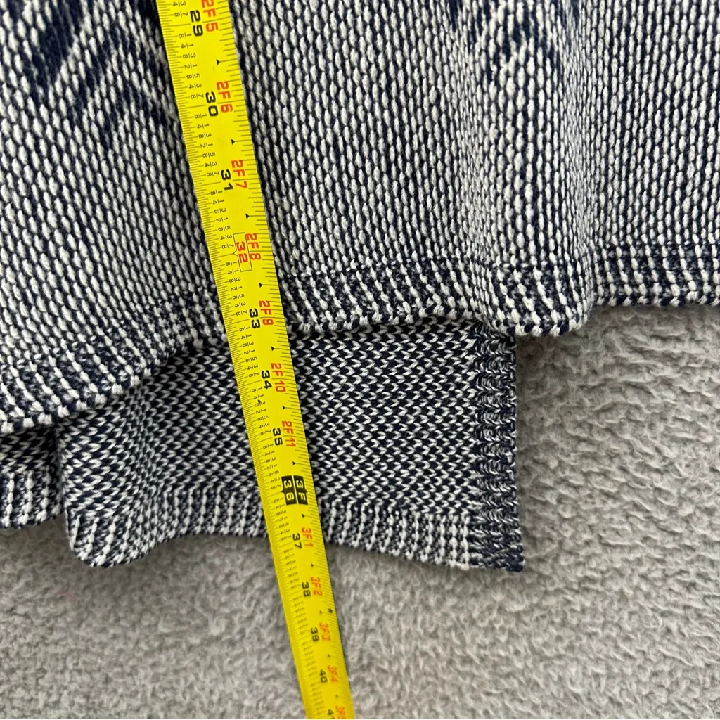 NWT Catherines Sleeveless Knit Open Front Sweater Vest Duster Blue Zig Zag 5X - Image 9