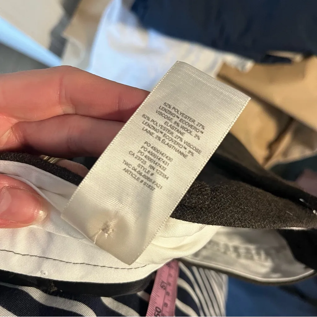 Aritzia The Effortless Pant Brown Twill Tall - Image 8