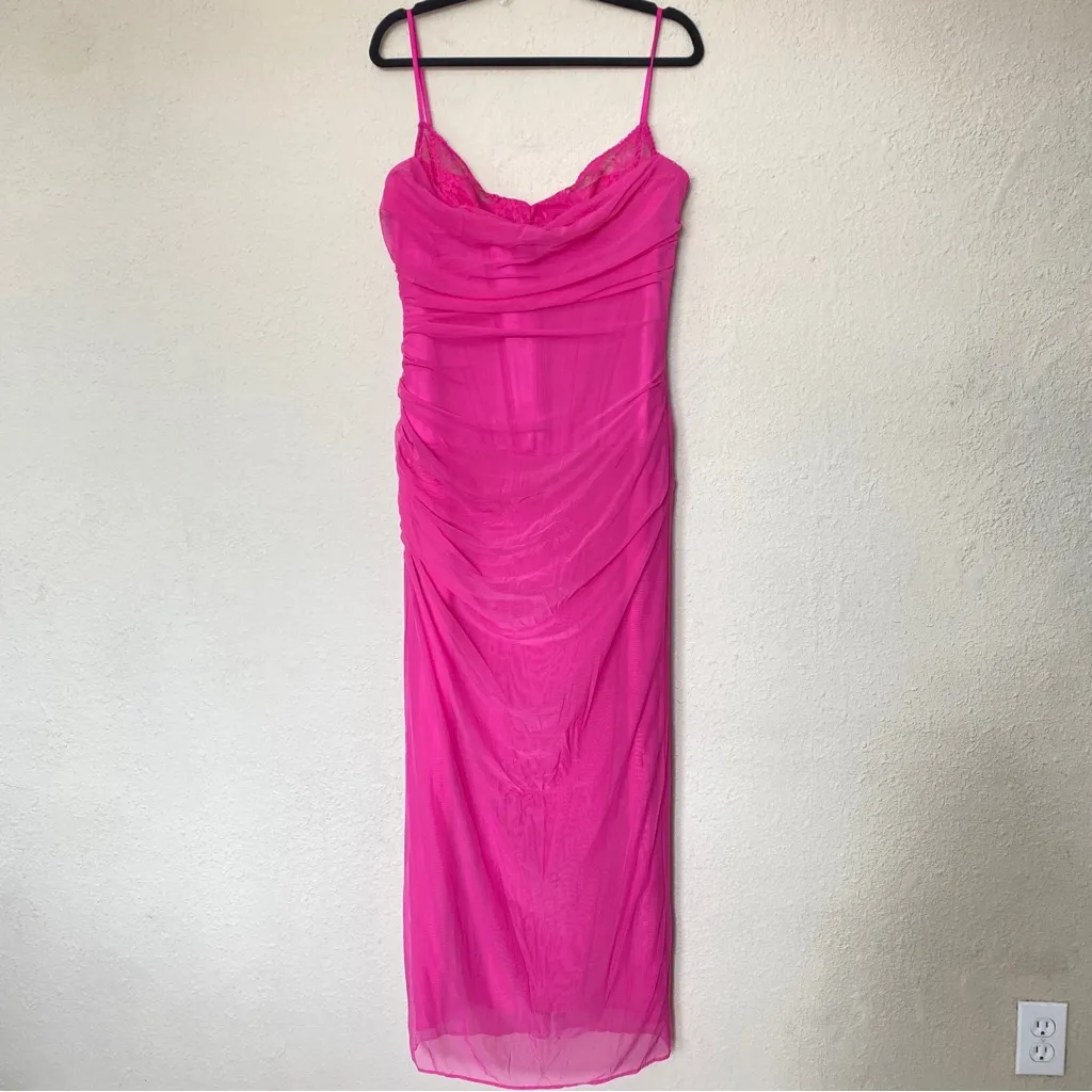 HOUSE OF CB   'Nalini'‎ Fuchsia Maxi Dress NWOT size S - Image 5