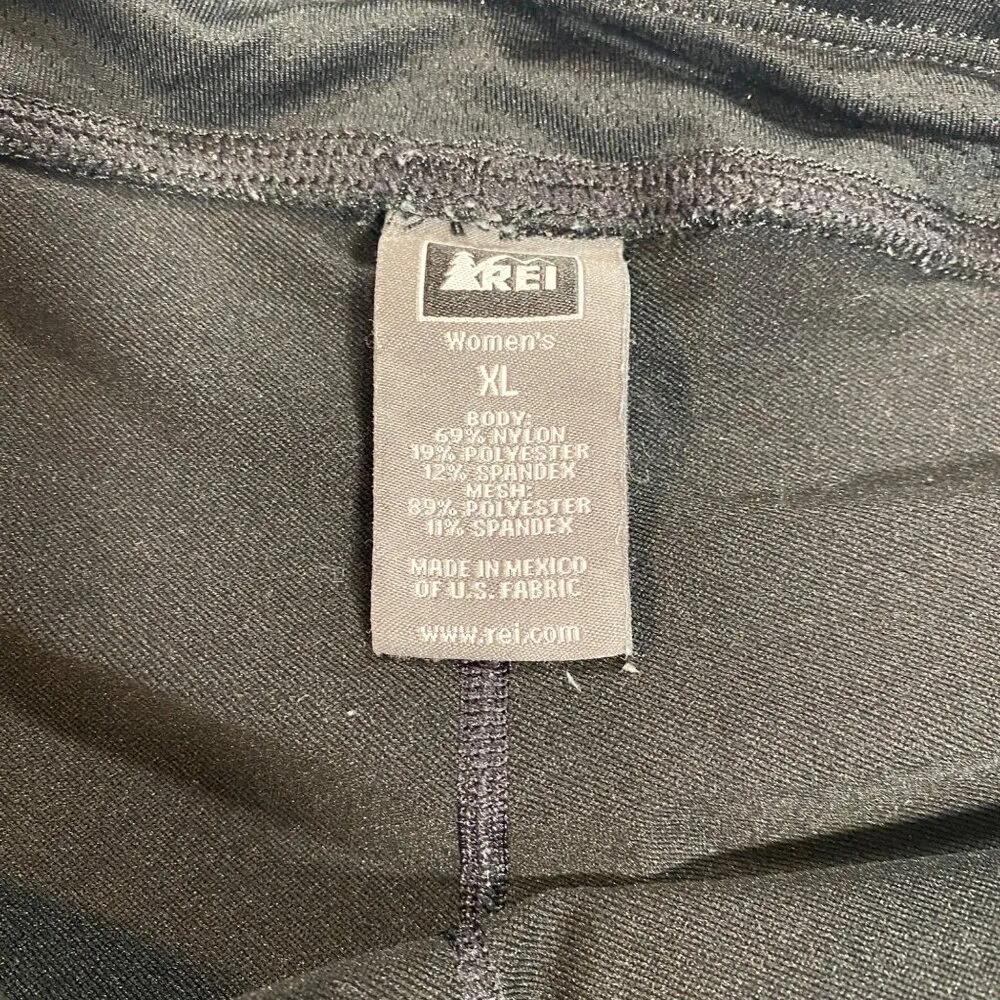 REI Womens XL Compression Shorts Black Nylon/Polyester Blend Stretchy - Image 4