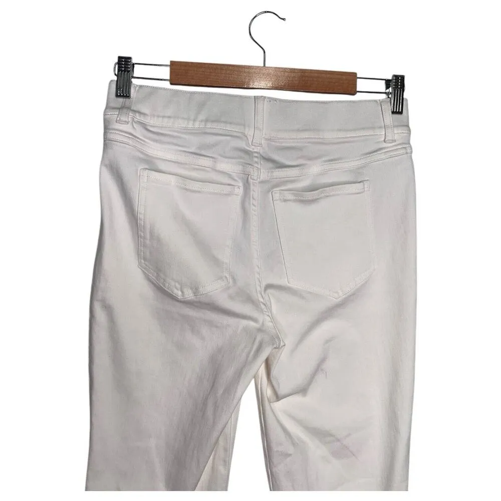 New Spanx Jeggings Womens Medium White Ankle Skinny Stretch Cropped Jeans Pants - Image 13