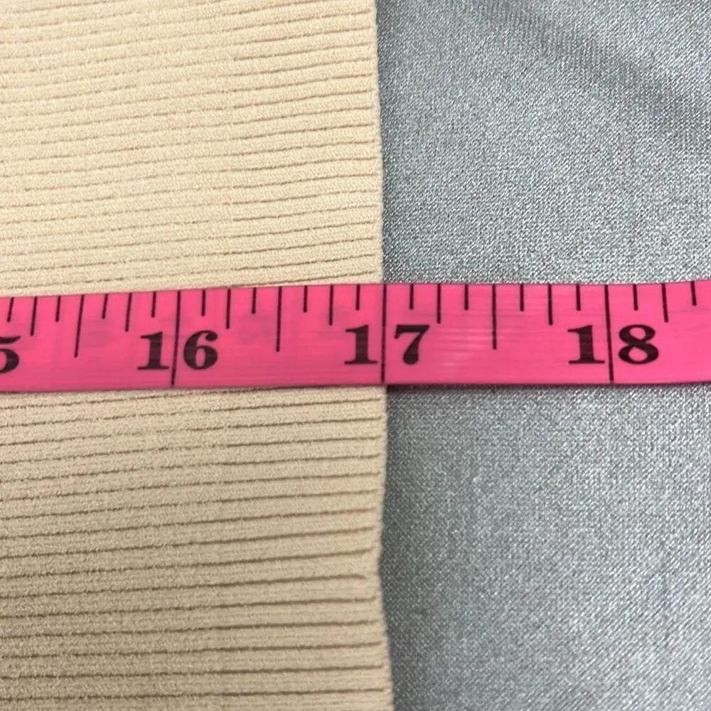 ALC Tan Beige XS Ribbed Cropped Tank Top Camisole Adjustable Straps Stretch Tan - Image 8