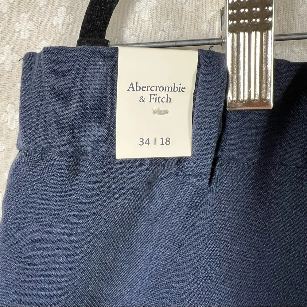 Abercrombie‎ & Fitch NWT Blue High Rise Sloane Tailored Wide Leg Pants - Image 5