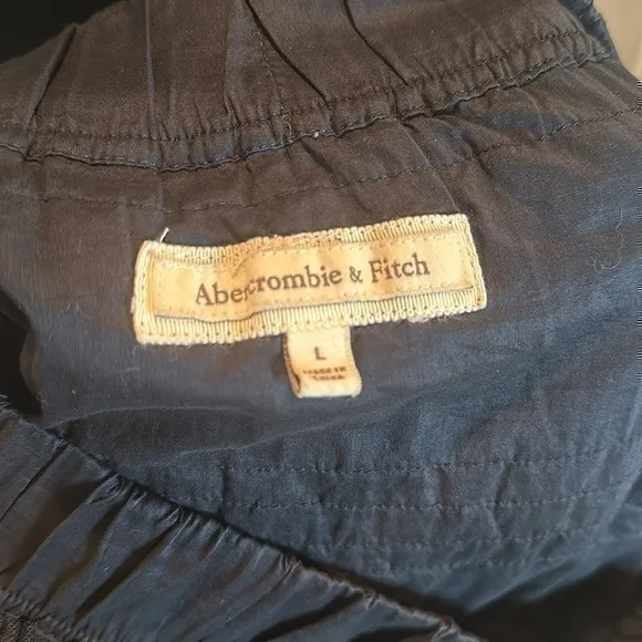 Vintage Abercrombie and Fitch Tiered Mesh Navy Elastic Band Mini Skirt NWOT - Image 11