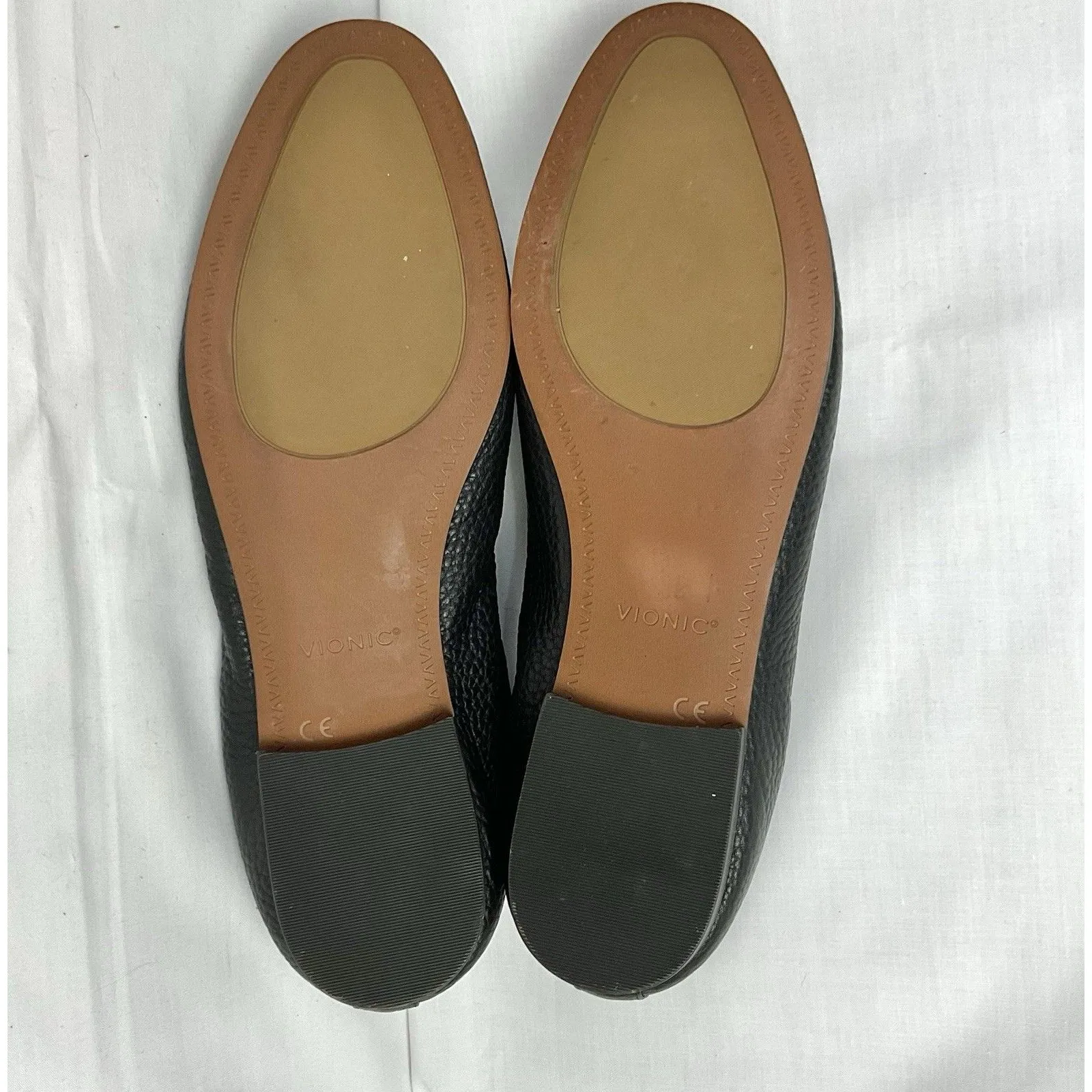 Vionic Amora Slip On Loafers Comfort Faux Fur Lined Black Leather Size 7 - Image 9