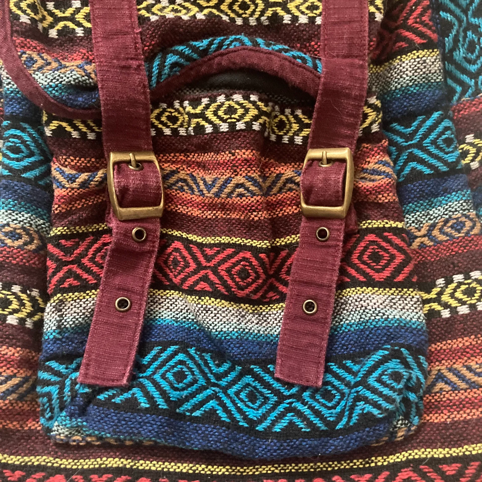 Bohemian Multicolor Y2K Backpack Made In Thailand Multiple - Image 2
