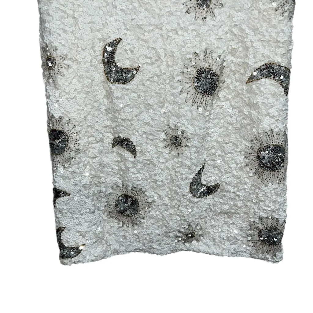 Show Me Your Mumu Let’s Go Mini Dress Celestial Sequins White - Image 7