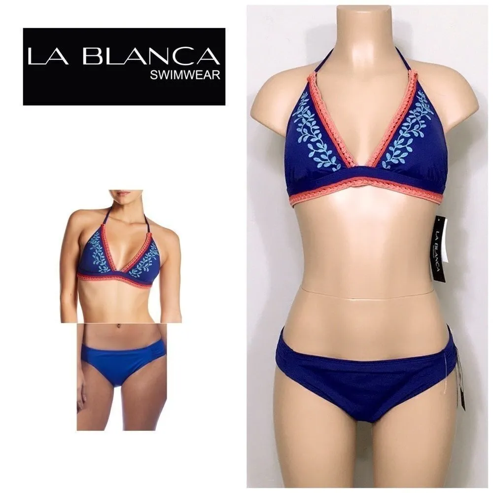 La Blanca Embroidered Leaf bikini. NWT - Image 2