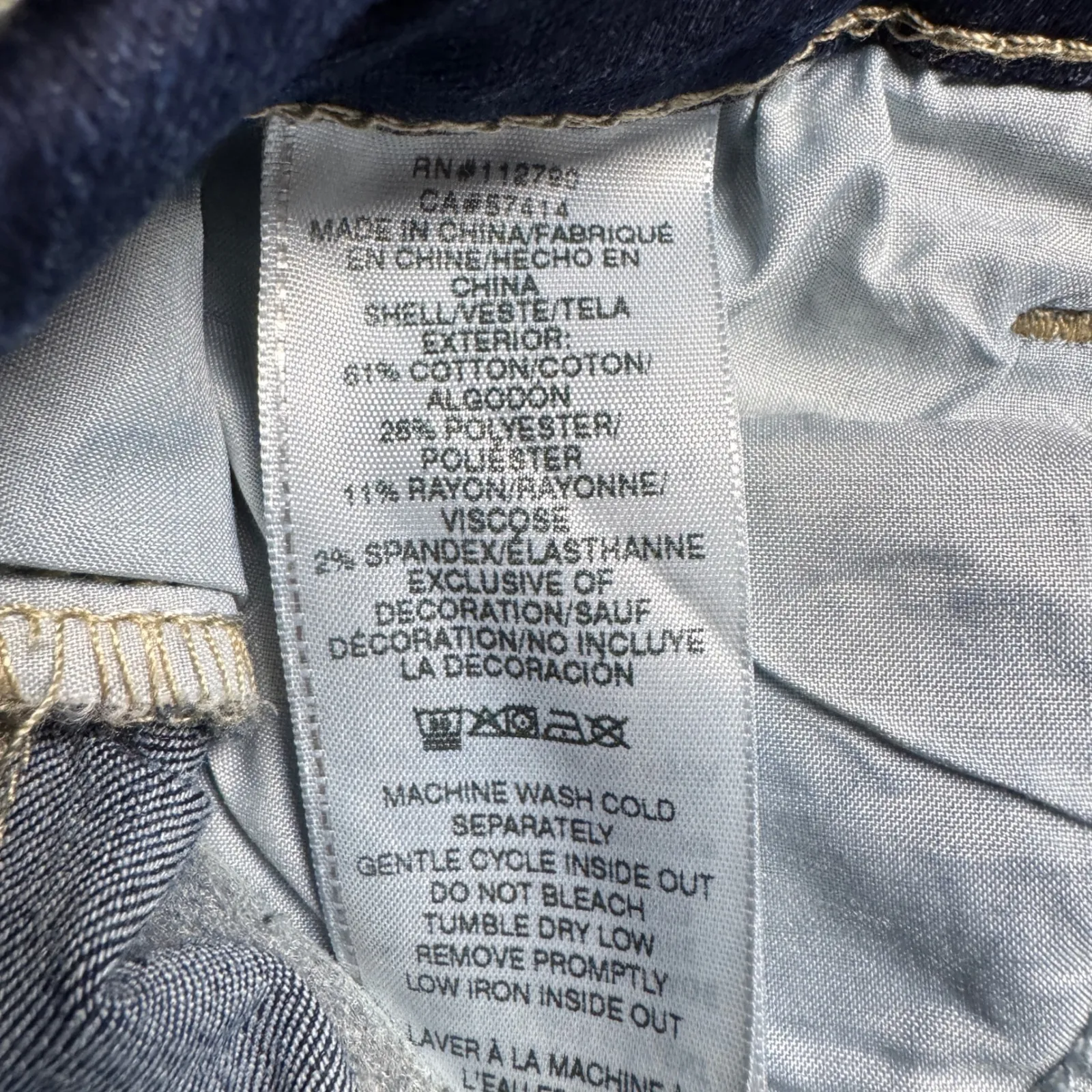 True Religion Joey Jeans Women 27 Blue Mid Rise Flare Stretch Denim Flap Pockets - Image 7