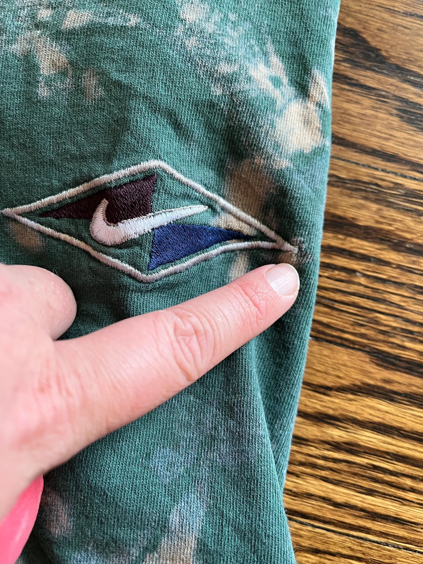 Nike Vintage  Bleach Dye Green Tee - Image 7