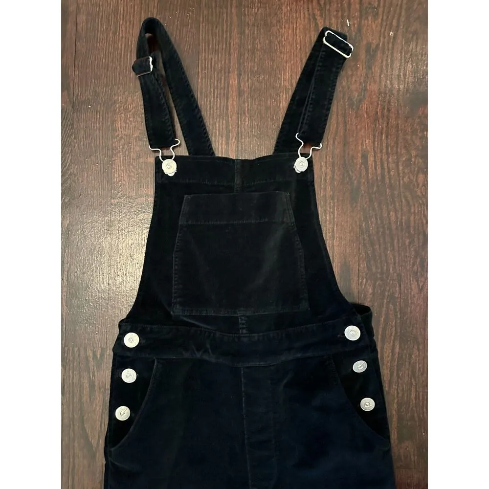3x1 Black Ruby Velvet Overalls B Size Small - Image 8