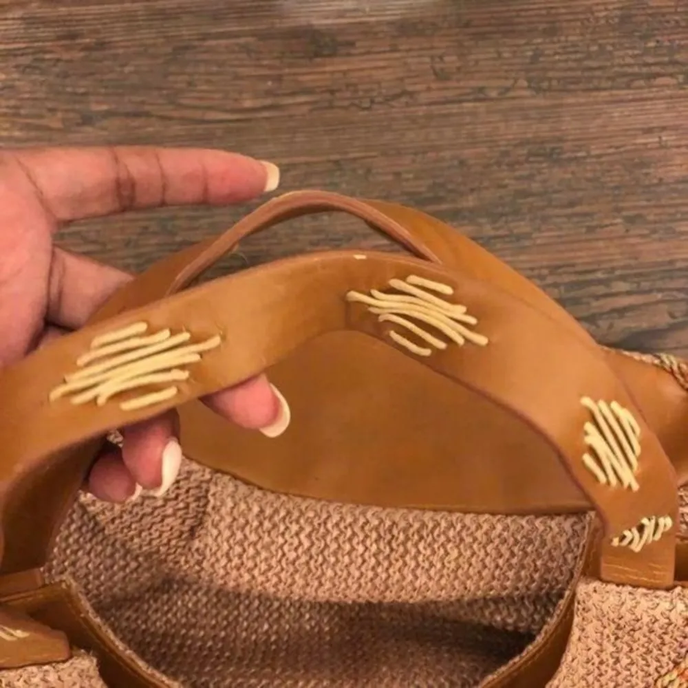 Chicos Woven and Beaded Tote Bag - Image 6