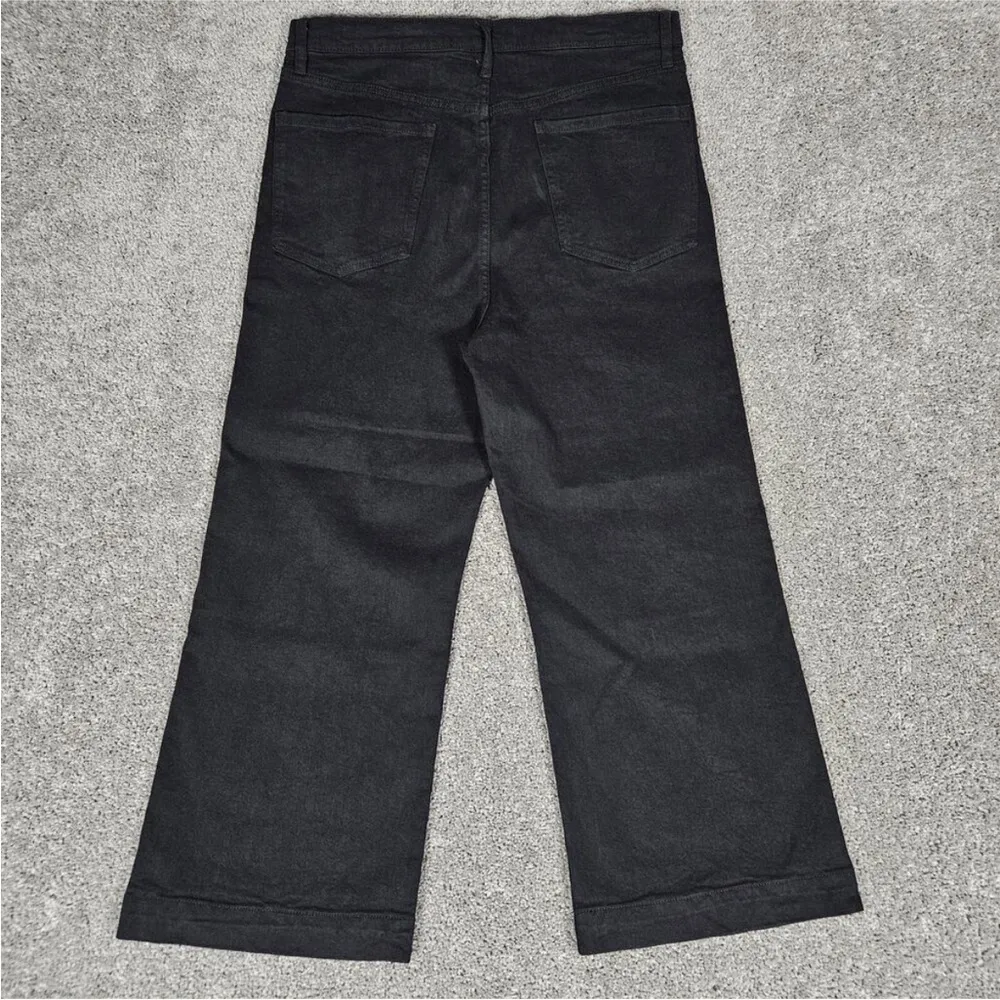 NEW Sam Edelman Women's Jeans Codie High Rise Wide Leg Ankle Black Denim Sz 33 - Image 3