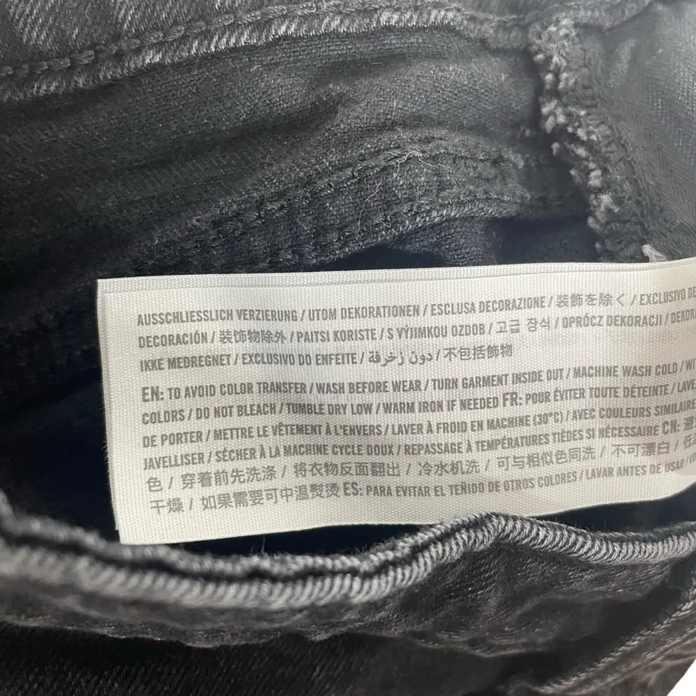 Abercrombie Curve Love Skinny High Rise Center Seam Split Hem Black Size 25L - Image 14