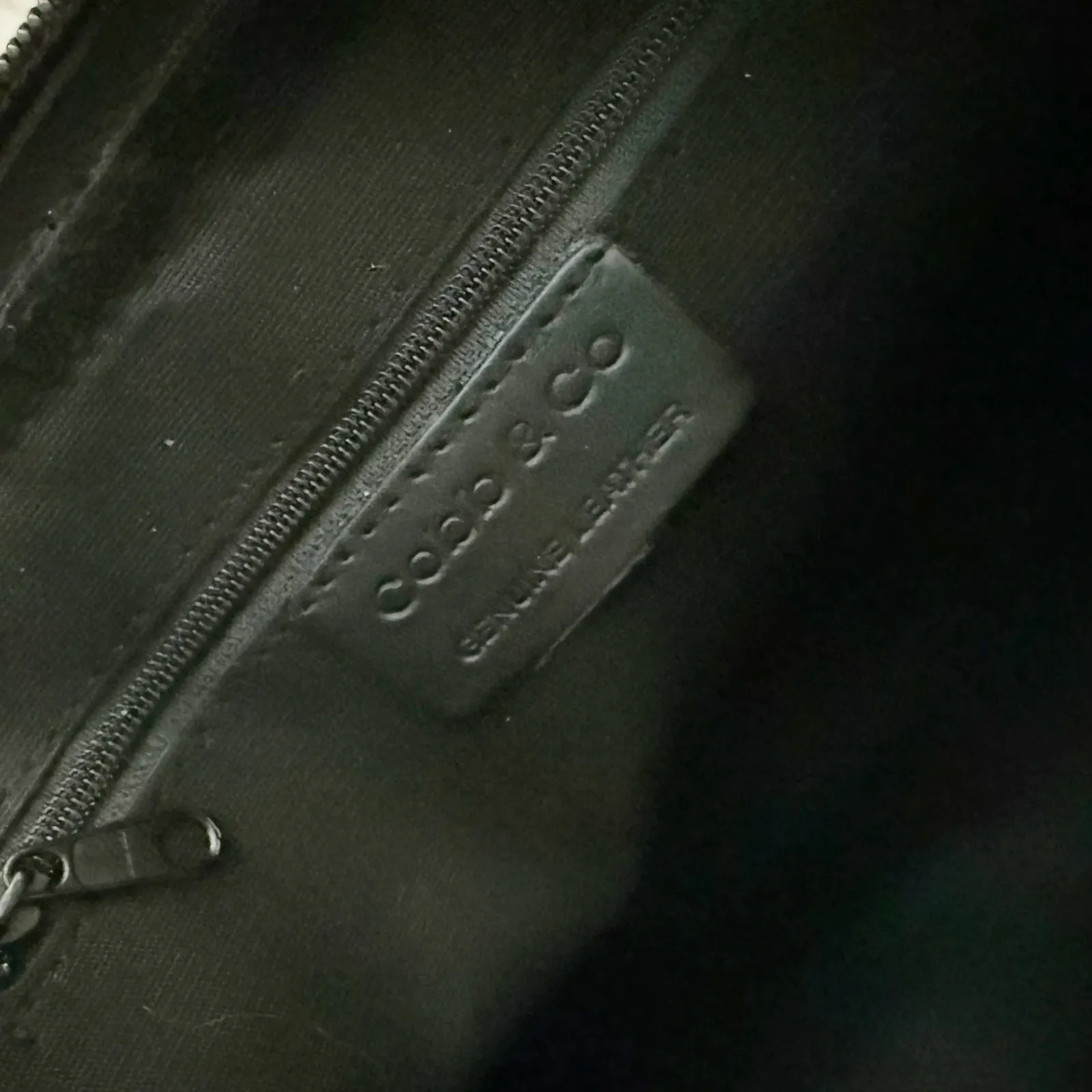 COBB & COMPANY | Vintage Black Leather Satchel Bag Purse Two Handle - Image 10