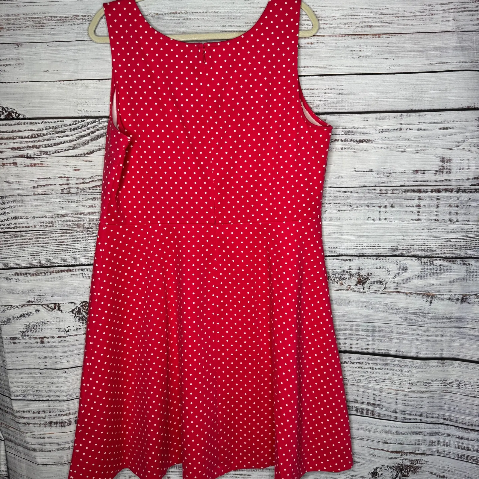 Talbot Pink & White Polka Dot Sleeveless Fit & Flare Dress XL - Image 3
