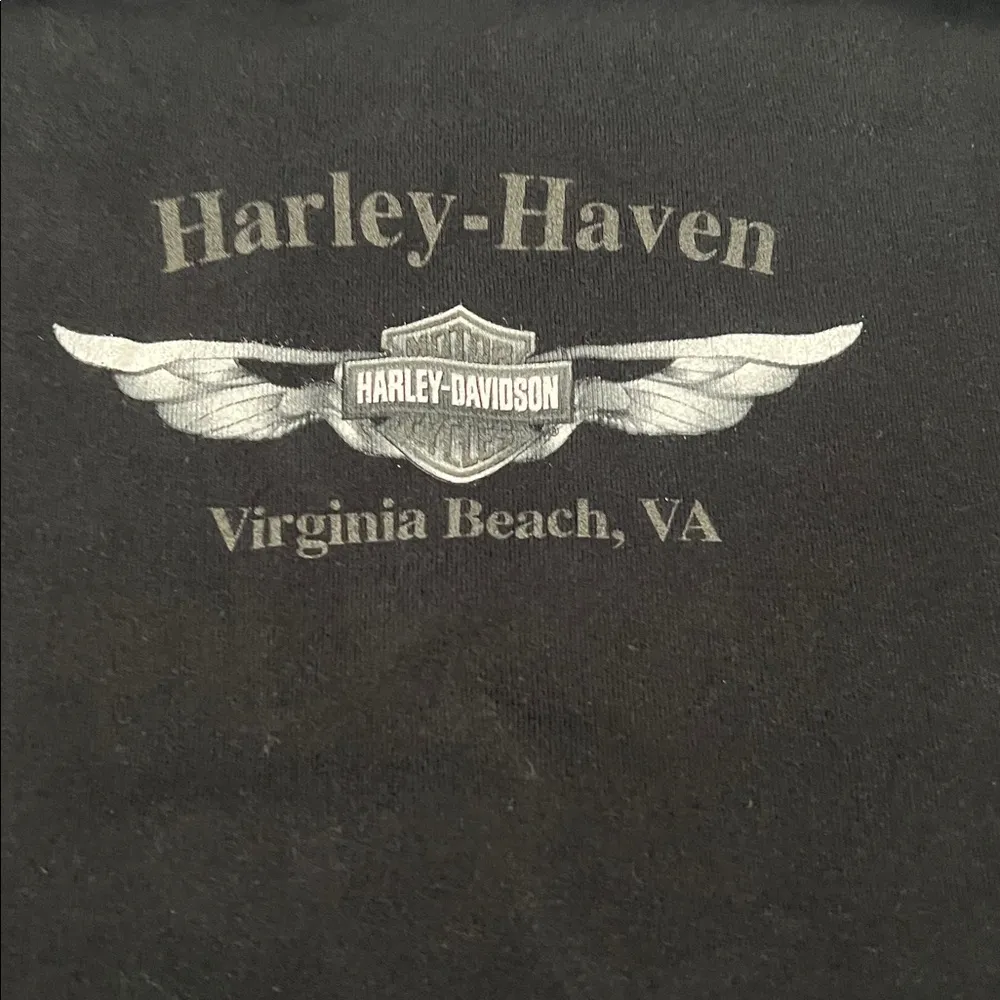 Harley Davidson Rhinestone Long Sleeve TShirt Black Size Large - Image 4