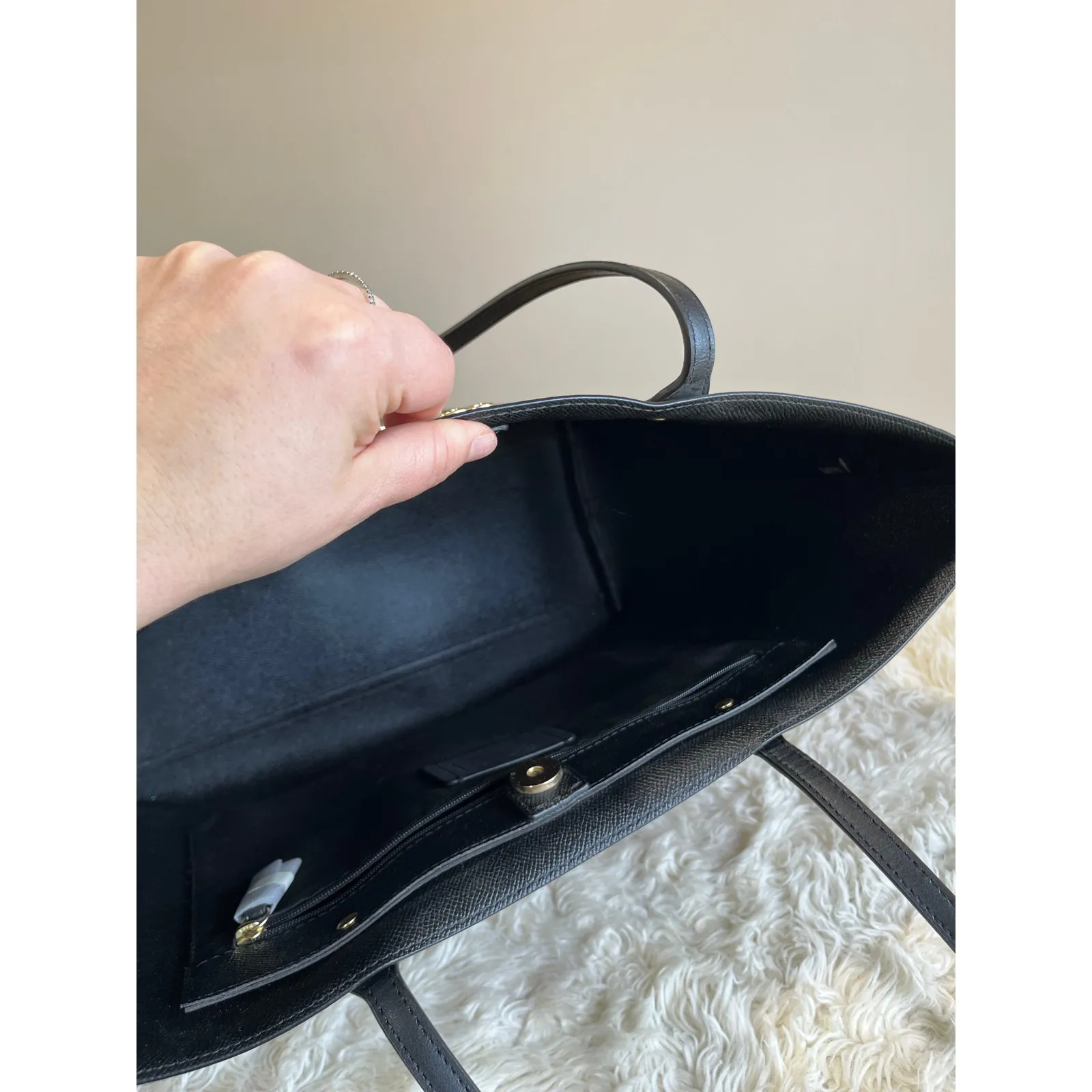 Coach City Signature Canvas Large Tote Shoulder Bag Brown Monogram Purse - Image 14