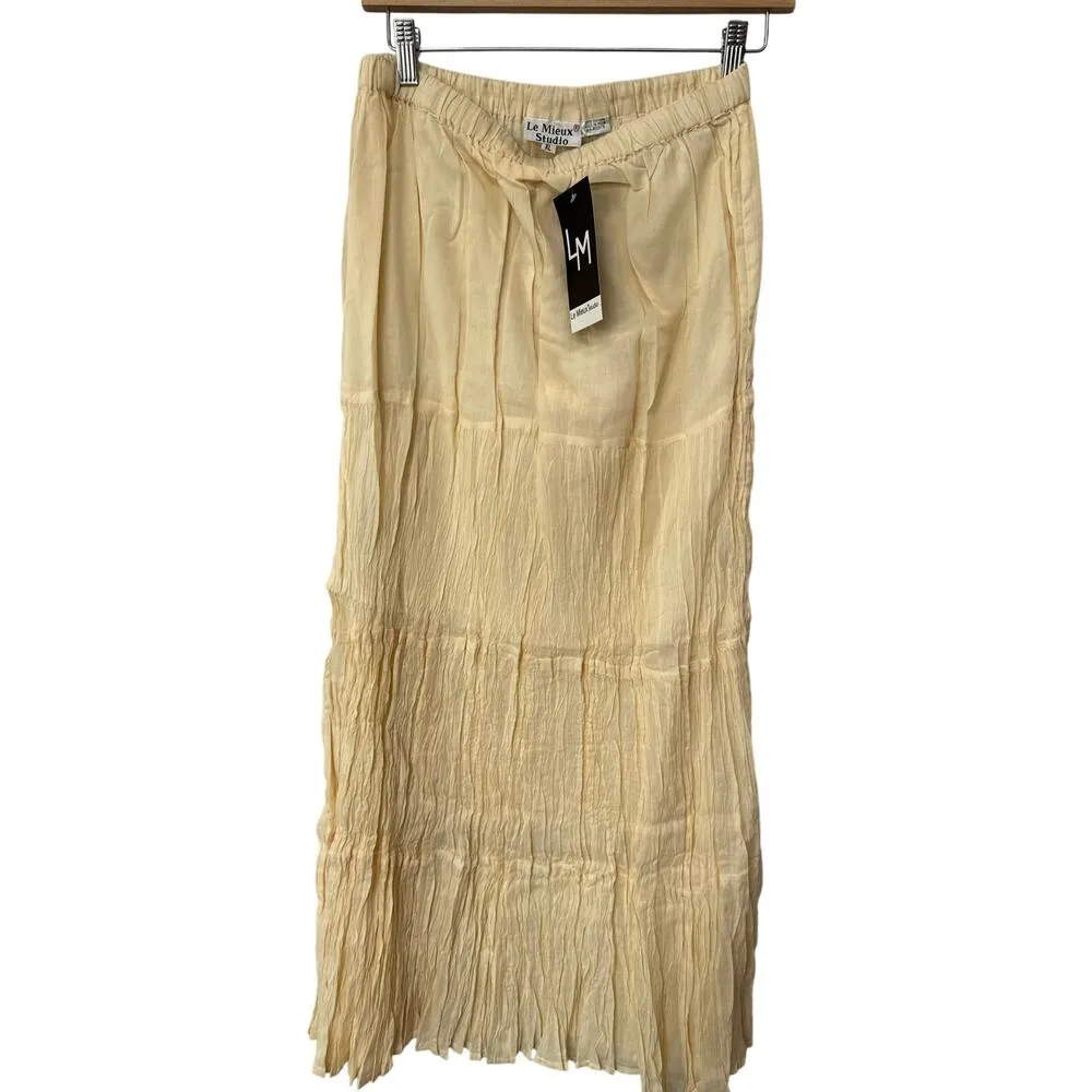 Women’s Le Mieux Studio XL Crème Maxi Skirt. - Image 5
