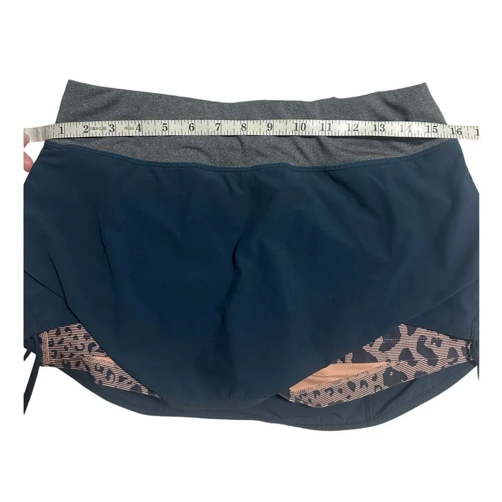 Nike Dri-Fit Athletic Skort Women's Size Medium Tennis Leopard Active Blue Skirt - Image 4
