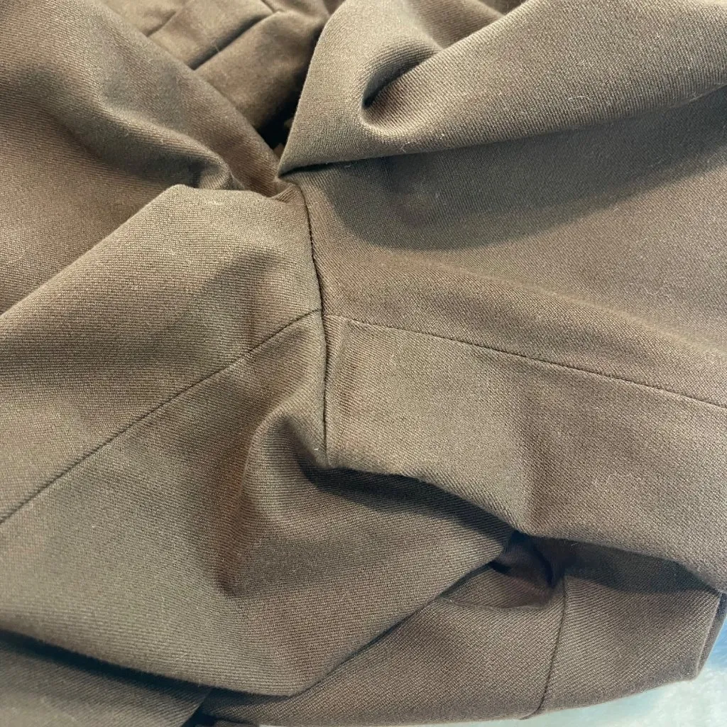 Talbots Stretch Brown Trousers Women's Size 12 Cotton Blend Straight Leg Pants‎ - Image 8