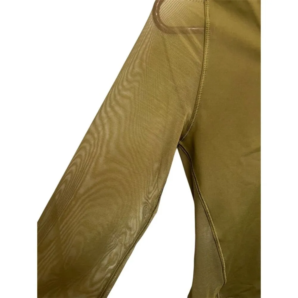 Athleta Women's Green Pacer Mesh Top Size S Short Sleeve Activewear - Image 3