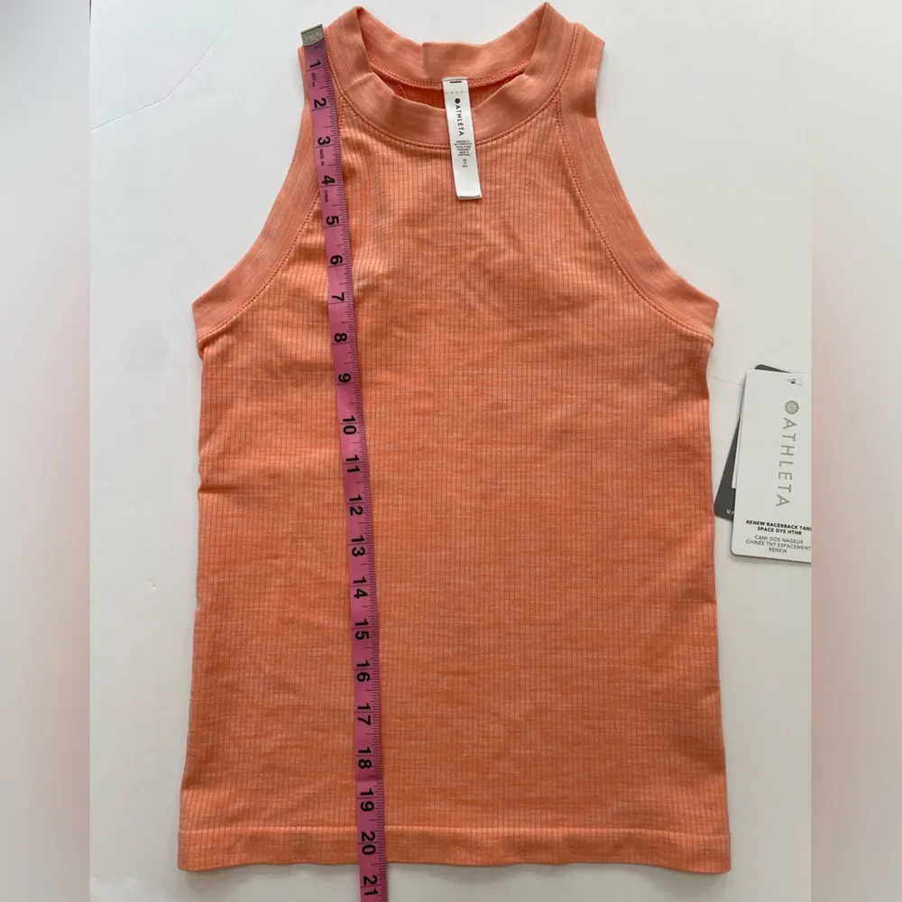 ATHLETA Renew Seamless Racerback Tank Sunset Glow Space Dye Heather Size XS NWT - Image 10