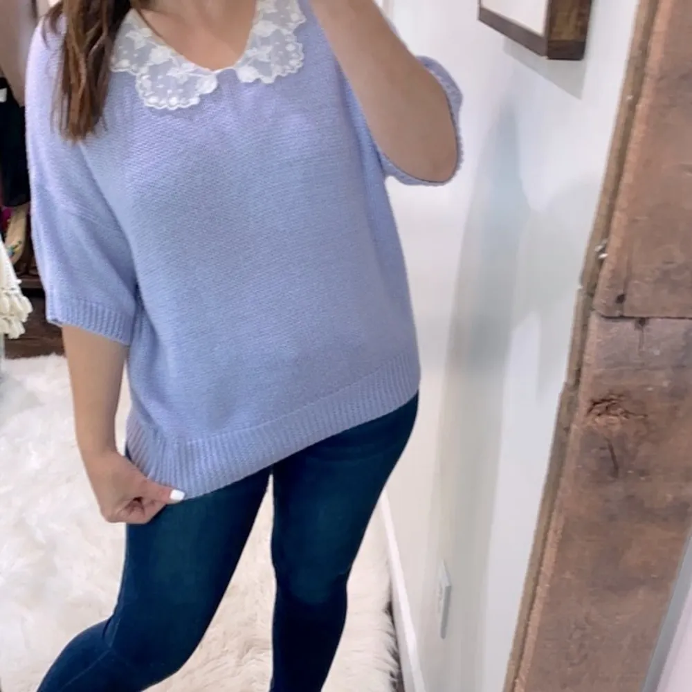 VINTAGE pastel lavender knit sweater size extra large Purple - Image 4