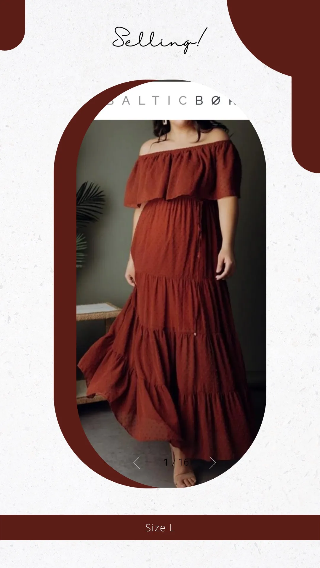 Baltic Born Rust Maxi Dress - Image 2