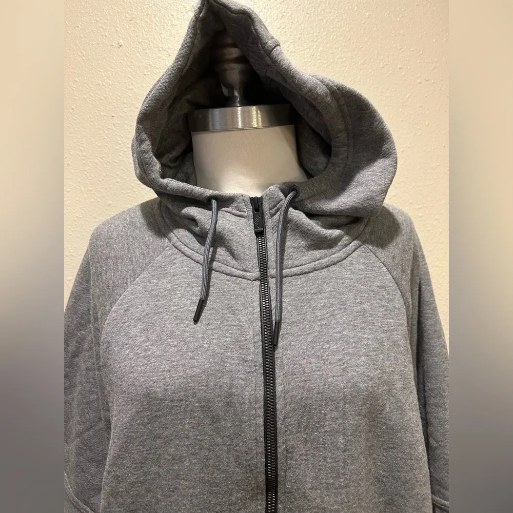 Nike Women's Sweatshirt Modern Poncho Hoodie 803610-010 Size Medium Tall Gray - Image 6