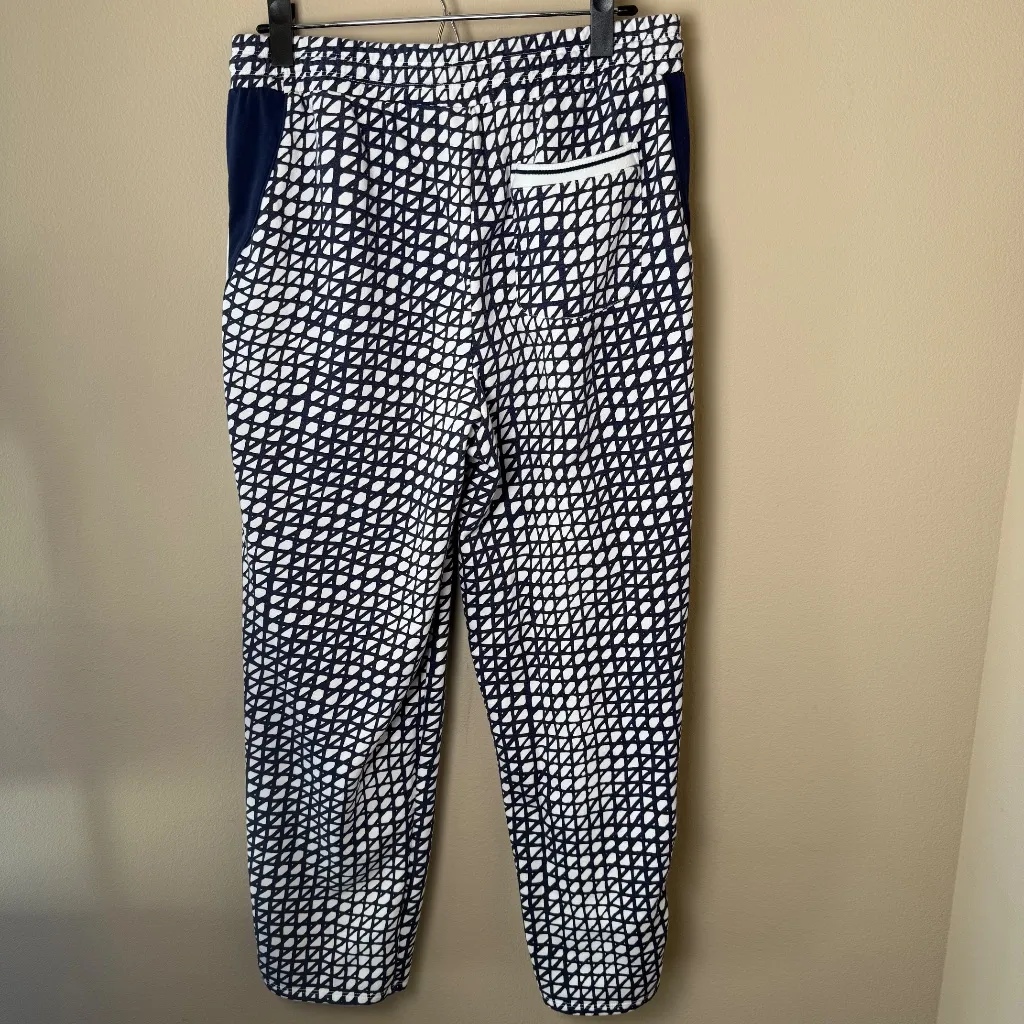 Daily Practice Anthropologie Geometric Breezy Track Pants Womens Medium Lounge Blue - Image 2