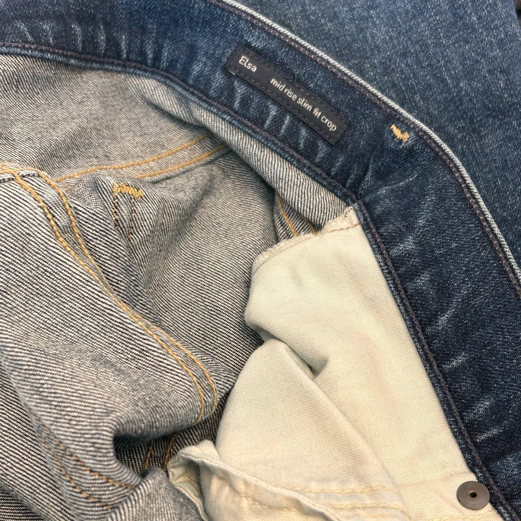 Citizens of Humanity Womens Elsa Mid-Rise Slim Fit Crop Blue Jeans waist size 29 - Image 5