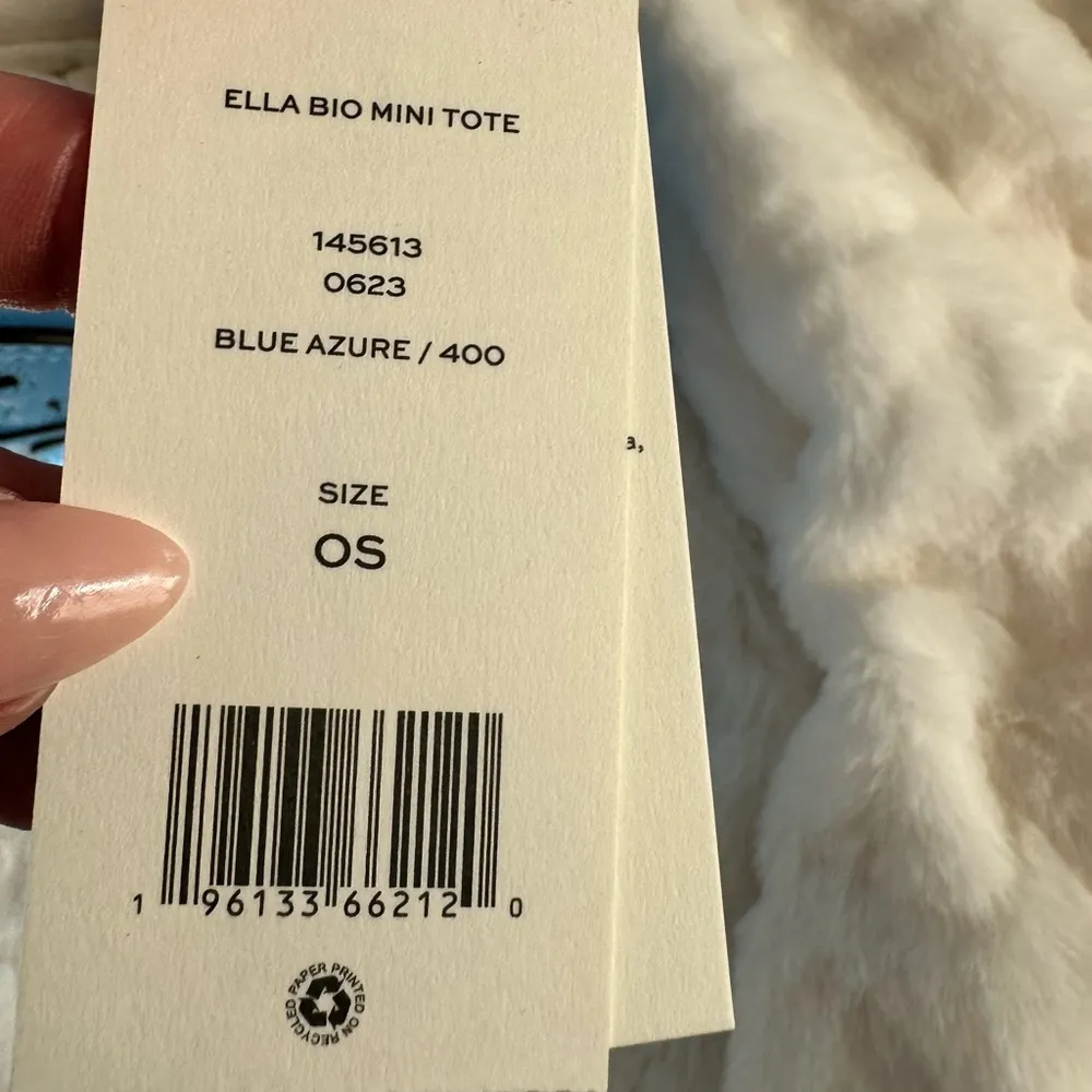 NWT Tory Burch Ella Bio Mini Tote Crossbody - Blue Azure - Sold Out Color! - Image 11