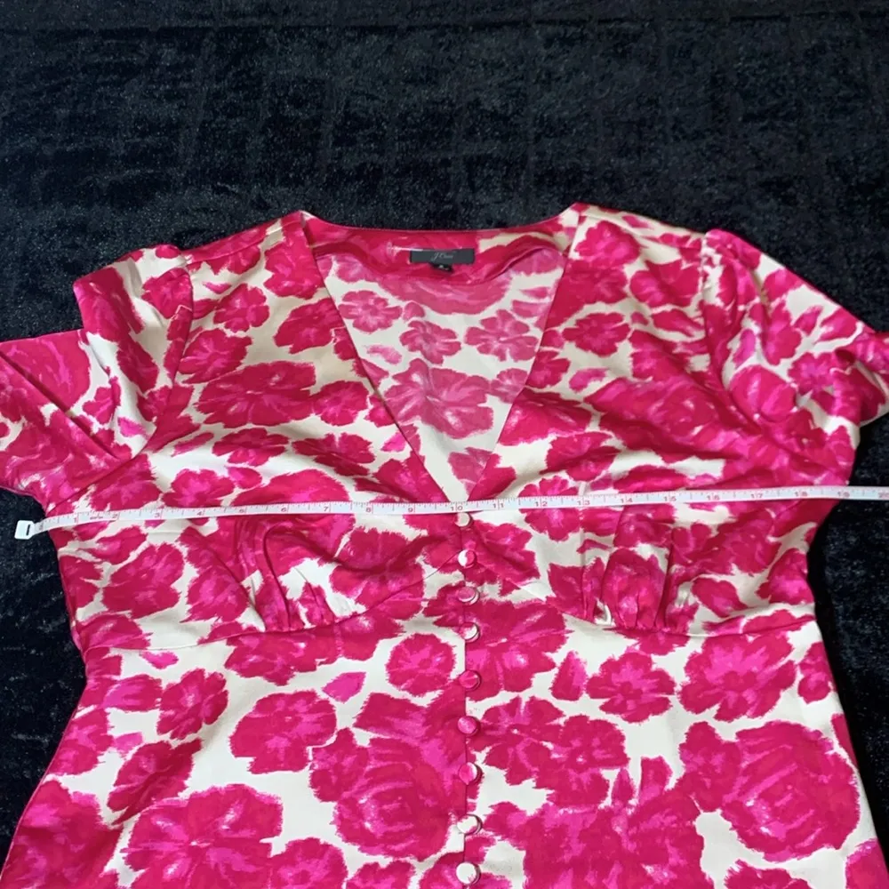 J.Crew Women's Deep V-Neck Long Sleeve Button-Front Top in Shaded Floral Size 8 - Image 10