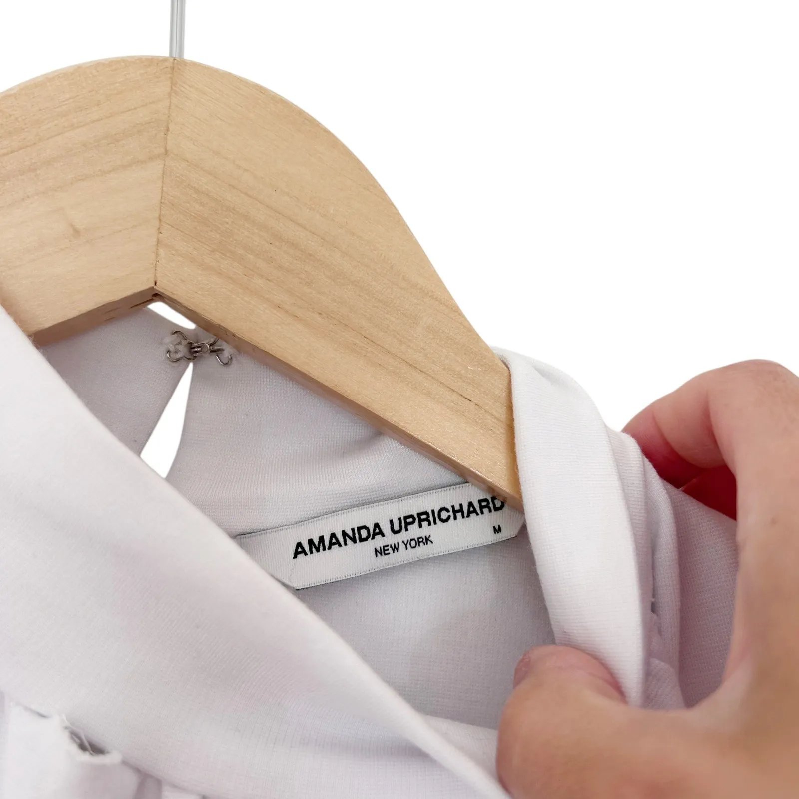 Amanda Uprichard  White Flutter Sleeve Jumpsuit Sz M - Image 4