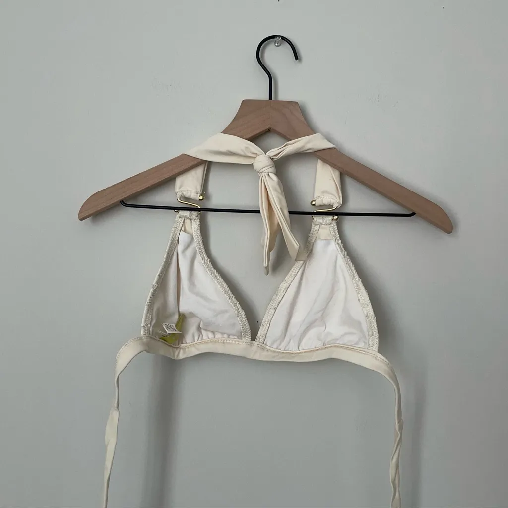 Elegant Cream Halter‎ Bralette - Image 4