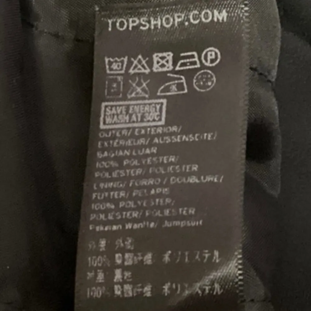 Topshop Black Wrap Long Sleeve Formal V-Neck Jumpsuit Romper Playsuit Shorts 6 - Image 5