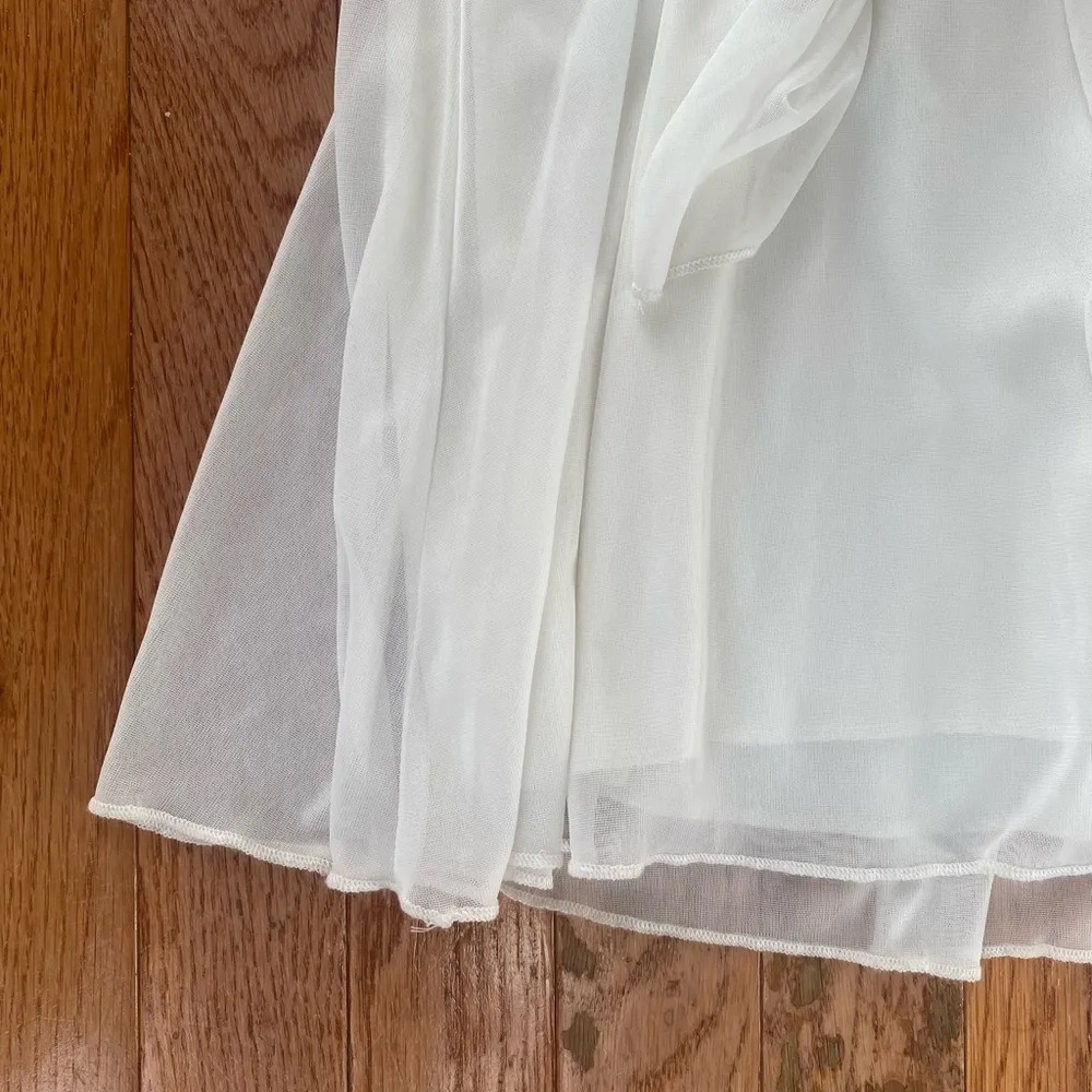 white beaded pearl formal dress - Image 12