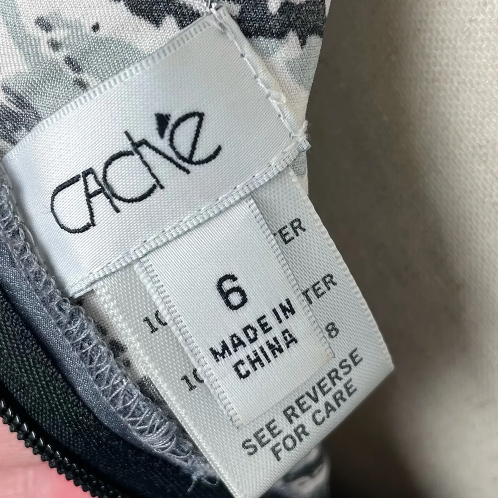 Vintage 90s Y2K Cache Maxi Dress Gown Criss Cross Open Back Jewel Accent Size 6 - Image 5