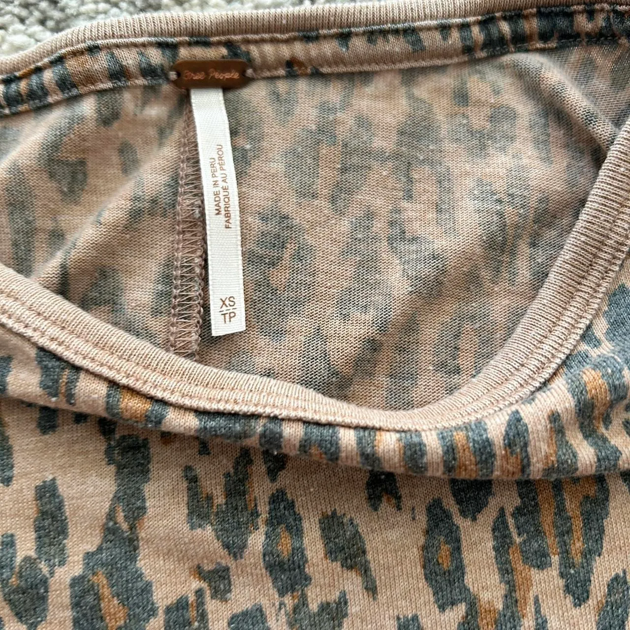 Free People Cheetah Print Tshirt - Image 2