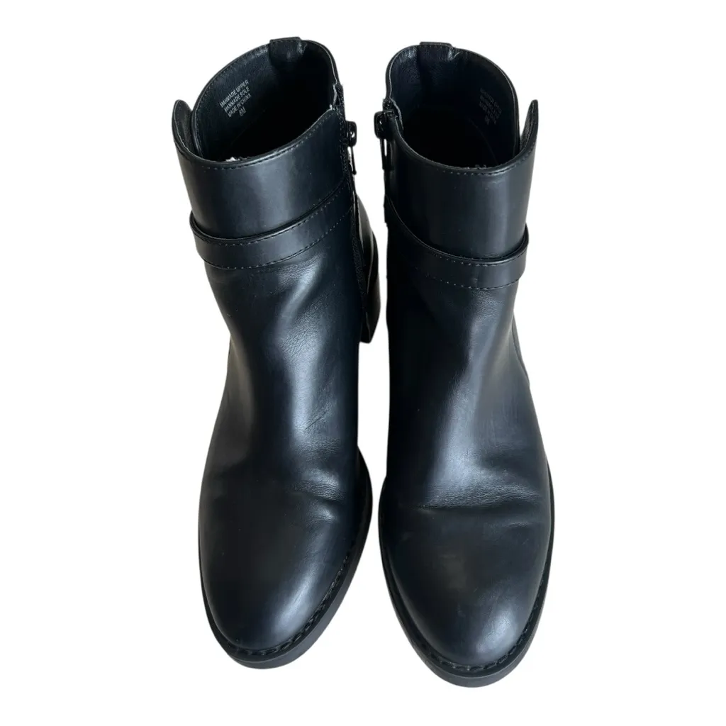Loft Black Ankle Leather Boots Size 8M - Image 2