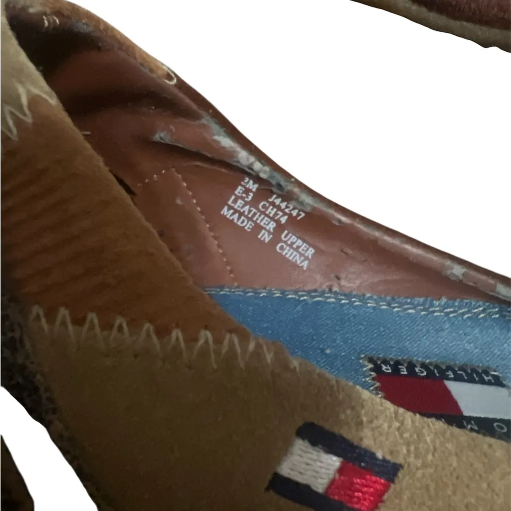 Tommy Hilfiger Tan Corduroy Clogs VINTAGE - Image 5