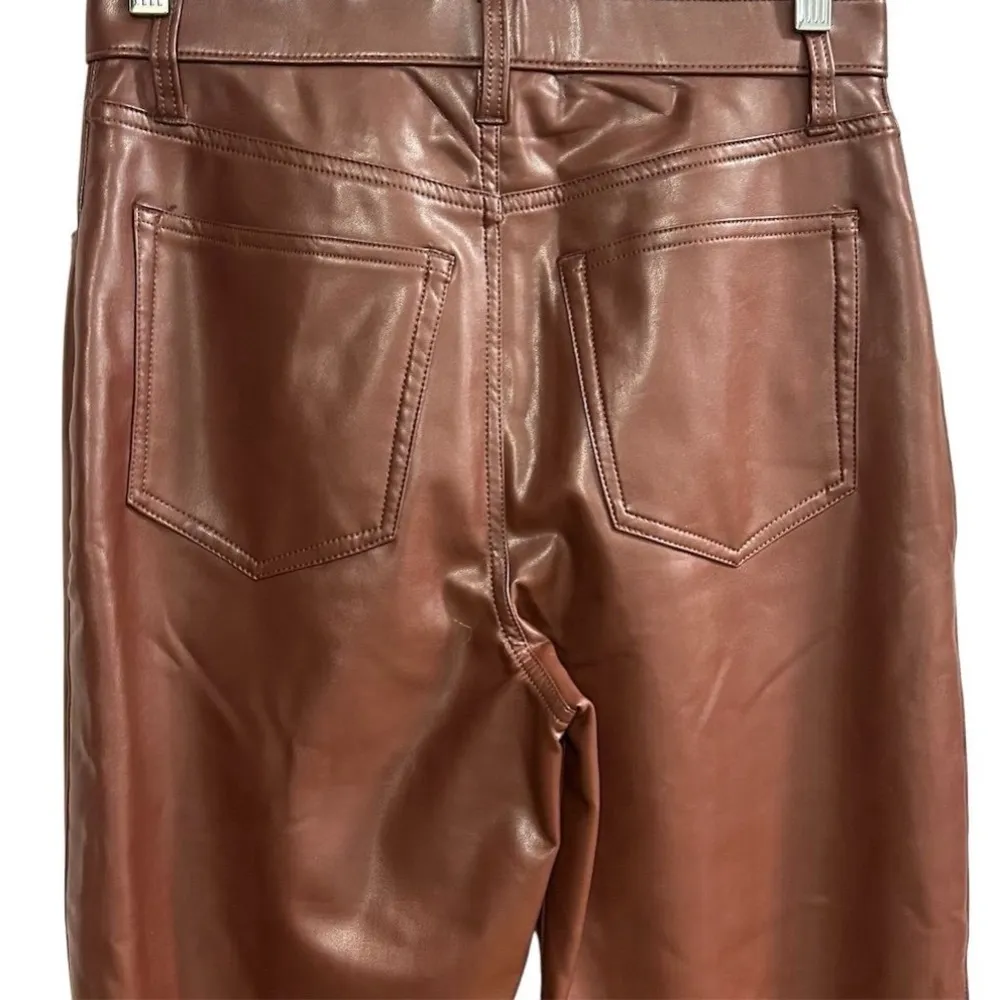 Abercrombie & Fitch Curve Love Vegan Leather 90s Relaxed size 8 Pants 29” waist - Image 10