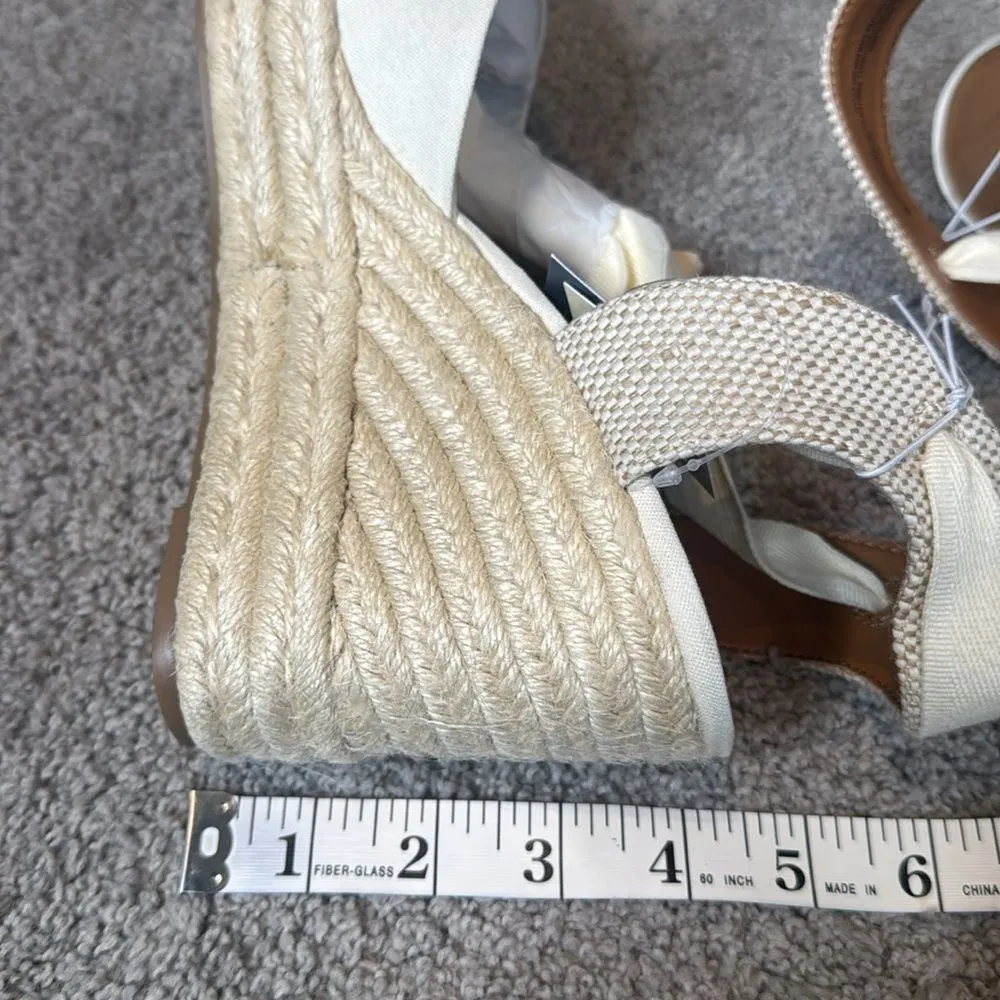 Women’s Universal Thread Ankle Wrap Cream Wedges Adriana Memory Foam Size 11 NWT - Image 12